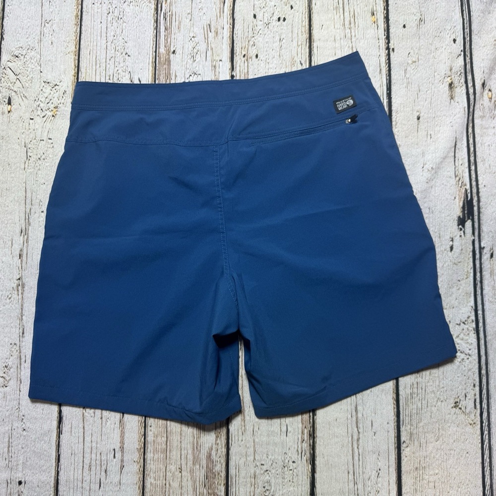 Mountain Hardwear Mens Trail Sender Shorts 32 Zipper Pockets 7" Inseam Blue - Picture 6 of 8